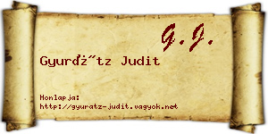 Gyurátz Judit névjegykártya